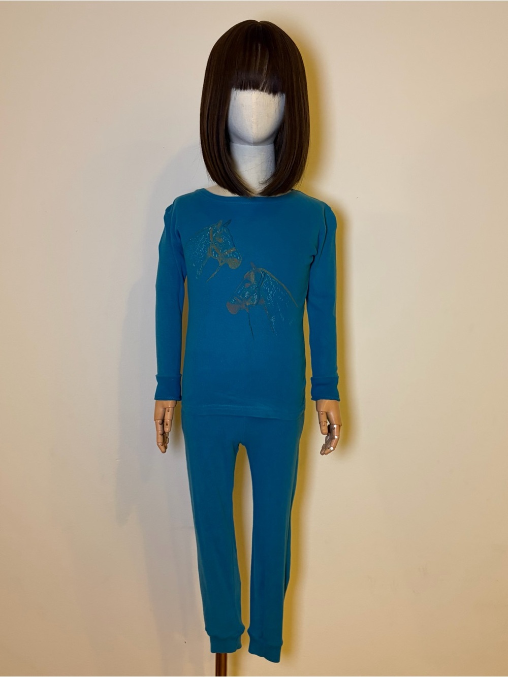 Leveret 100% Cotton Horse Pajama Set Size 8